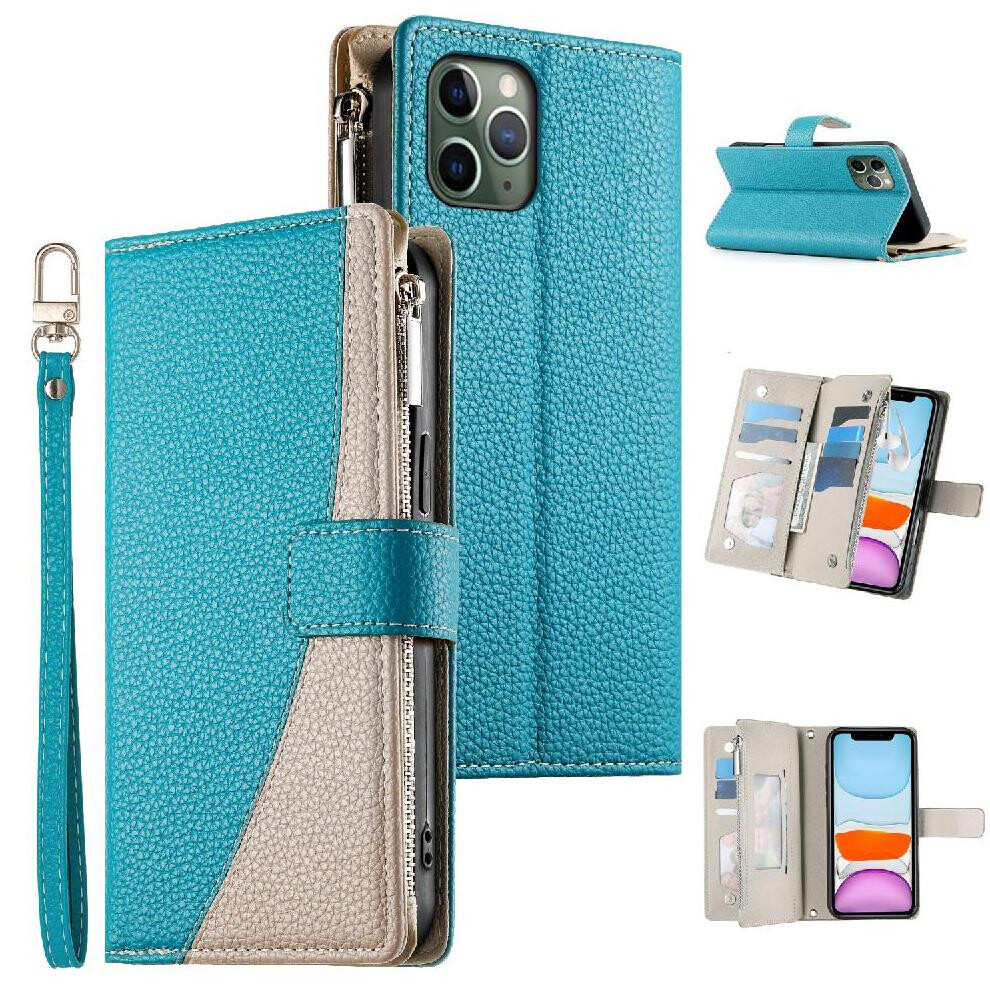 (Green) Compatible With Iphone 11 Pro Case Elegant Wallet Card Slots Leather Case Green 764563786381