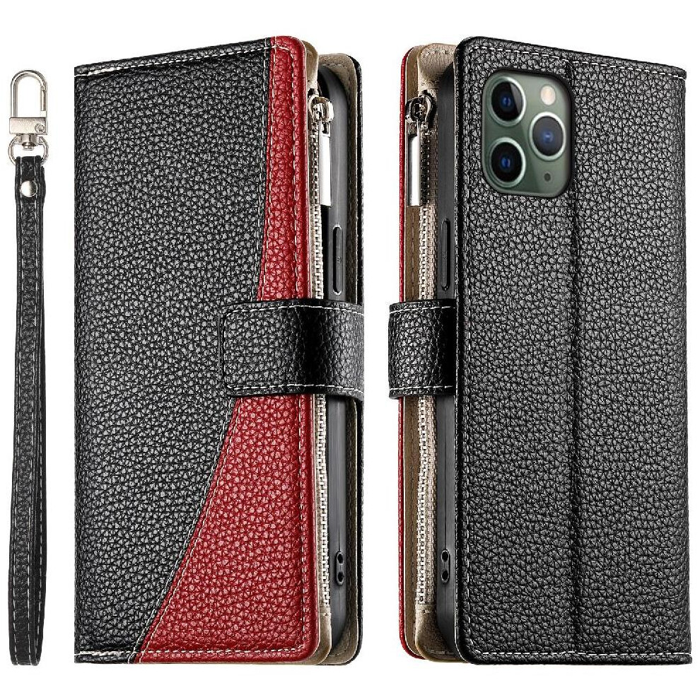(Black) Compatible With Iphone 11 Pro Case Elegant Wallet Card Slots Leather Case Black 764563786398