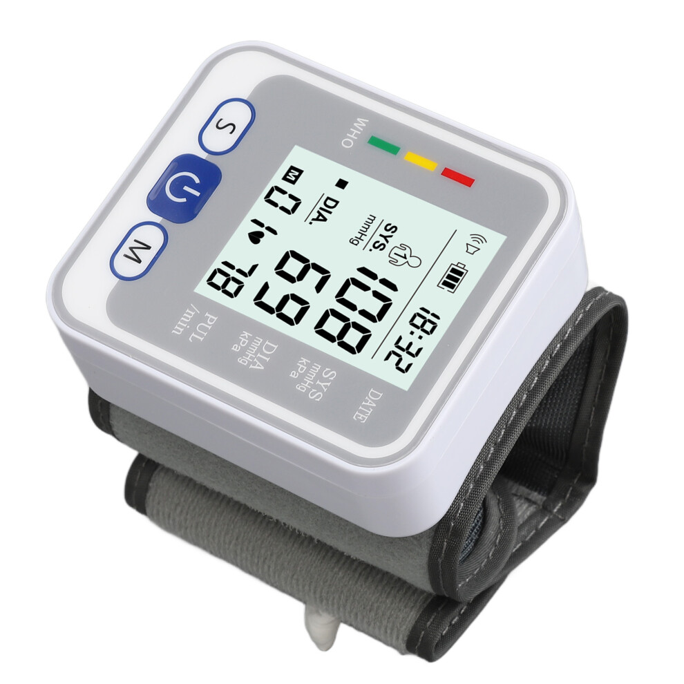 Blood Pressure Machine Wrist Type High Accuracy Automatic Blood Pressure Measuring Instrument English Without Voice