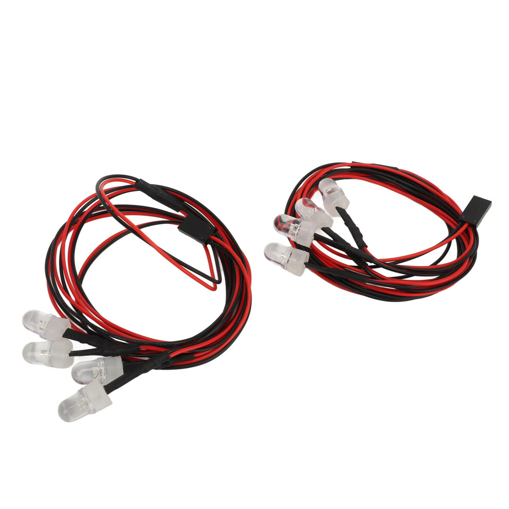 2Pcs RC Car Universal Conversion Lights 7.4V 8mm 2 Red LED and 2 White LED RC Lighting Kit-image-OPC-PHQX7CF-NEW