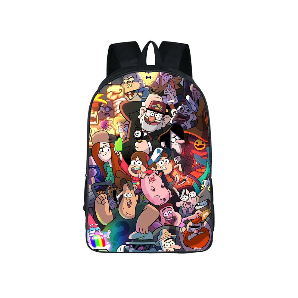 (9) Gravity Falls Cartoon Themed Large Capacity Kids Backpack with Printed Design-image-OPC-PHQX7ZG-NEW