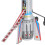 MS378 Tin Rocket Toy, Vintage Decorative Ship 3