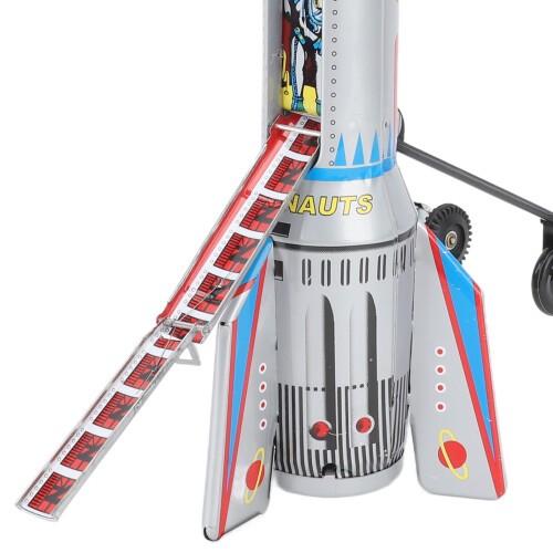 MS378 Tin Rocket Toy, Vintage Decorative Ship 2