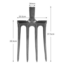 Digging Fork High Carbon Steel Strong Strength Corrosion Prevention Anti Breakage Garden Digging Spading Fork 4 Tine