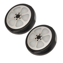 2Pcs Stroller Safety Lights Wheel Shape 3 Light Modes AA Battery Powered LED Bike Lights with Screws for Outdoor