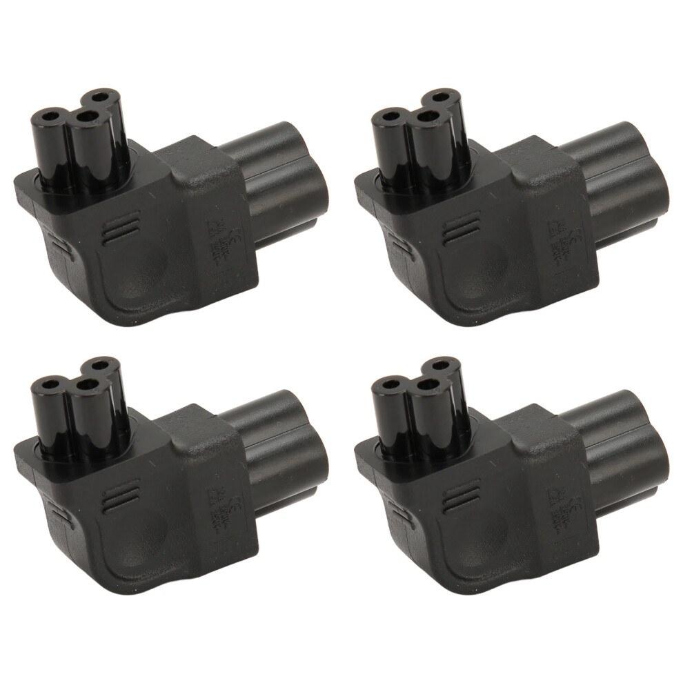 4Pcs Iec320 C6 To Iec320 C5 Power Adapter Right Angle 90 Degree Left Turn Iec320 C6 Male To C5 Female Power Adapter 250V 4341314547437