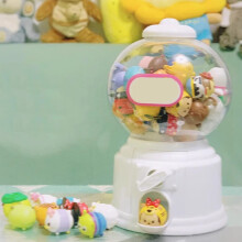 Kids Vending Machine Toy Multi Function Retro Design Durable Plastic Kids Gumball Machine for Family Games Interaction White