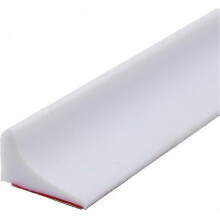 (White) 2m Shower Threshold Water Barrier, Wet Room Bathroom Kitchen Floor Water Dam, Shower Tray Sealing Strip