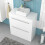 NES Home Nes Home 800mm White Basin Vanity And Rectangle Counter Top Basin Sink Unit 4