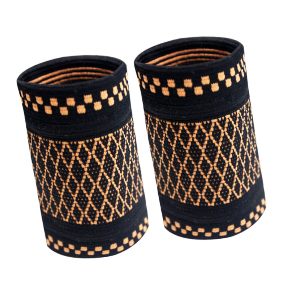 1 Pairs Copper Wrist Compression Brace Wrist Compression Supports Elastic Coppe Sweat Absorption Nylon Knit Sports Brace S