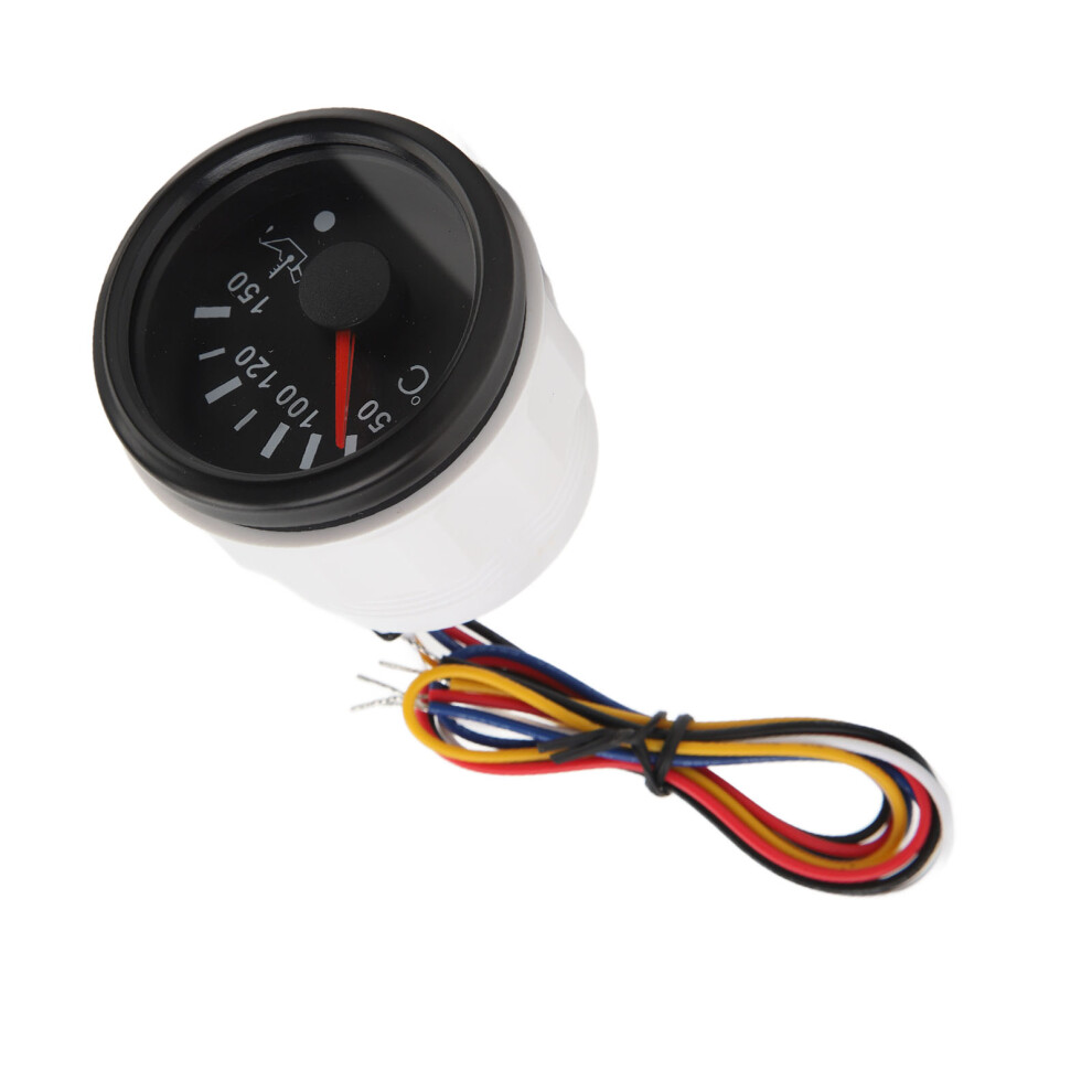 Dc 9Â32V 52Mm Oil Temperature Gauge 50Â150 With Colorful Back For Rvs Yachts Fishing Boats Dial Bezel Light/Black 8721314568285