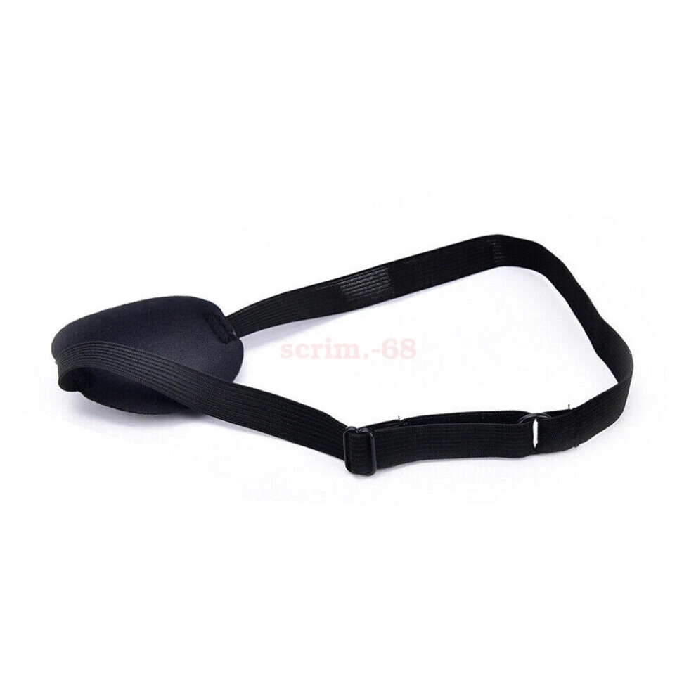 Black (2Pcs) 1/2Pcs Eye Patch Eye Shade Concave Washable Adjustable Strap