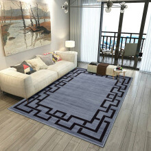 (120 x 170 cm (4 ft x 5 ft 8 in)– Small Area Rug for Living Room/Bedroom/Office, Grey Black) Printed Modern Grey Rugs Area Carpet Runner Mat