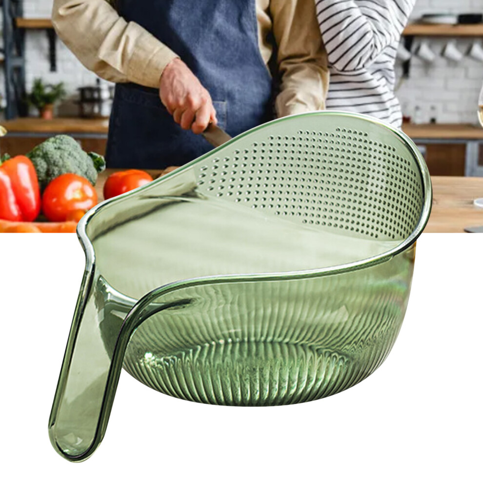Plastic Rice Washer Strainer Colanders with Handle for Vegetable Bean Fruit Pasta Kitchen Accessories Green-image-OPC-PHQXCFP-NEW