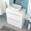 NES Home Nes Home 800mm White Basin Vanity And Rounded Rectangle Basin Sink Unit 4
