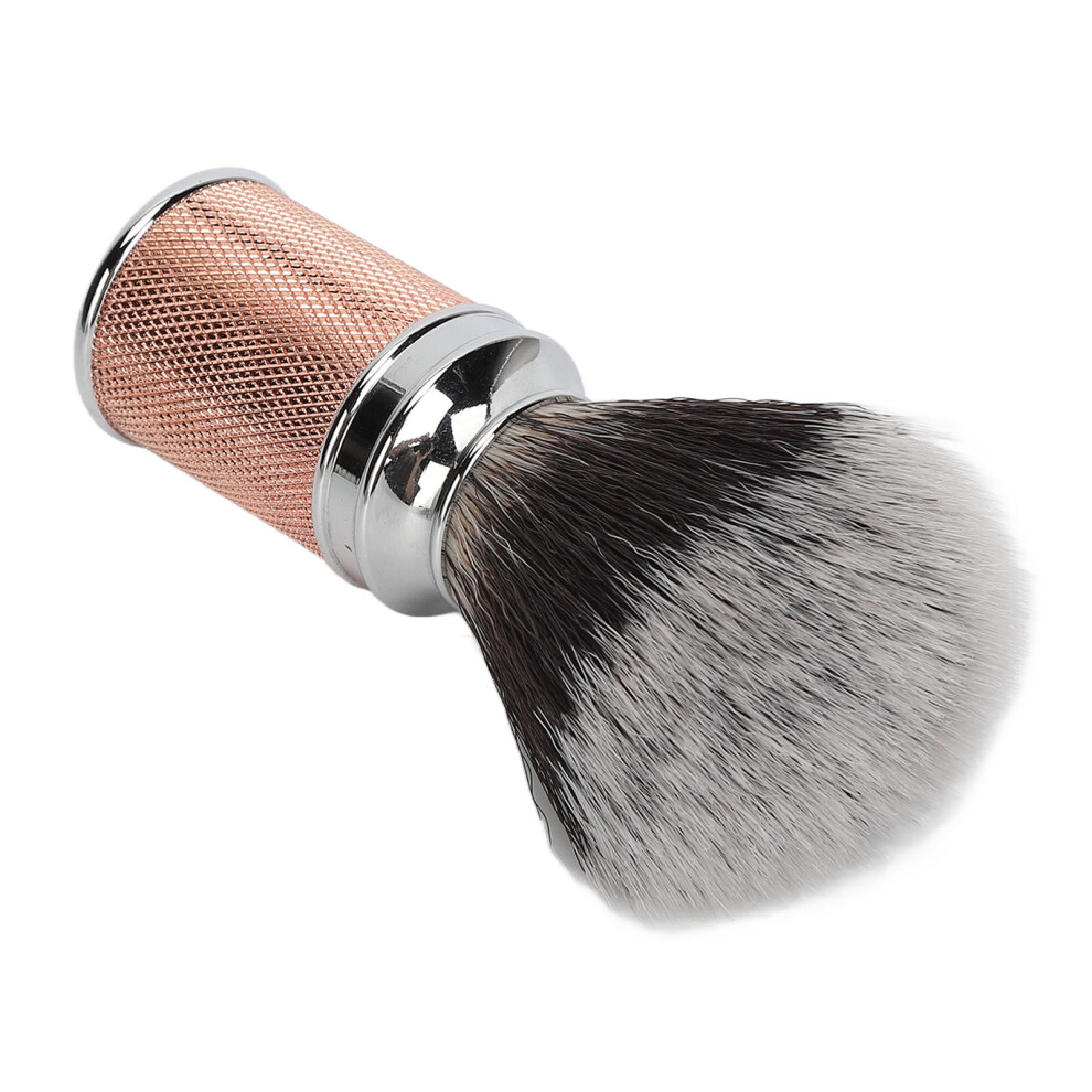 Gold Nylon Beard Foaming Brush Curved Handle Cleaning Synthetic Lather Beard Foaming Brush Rose