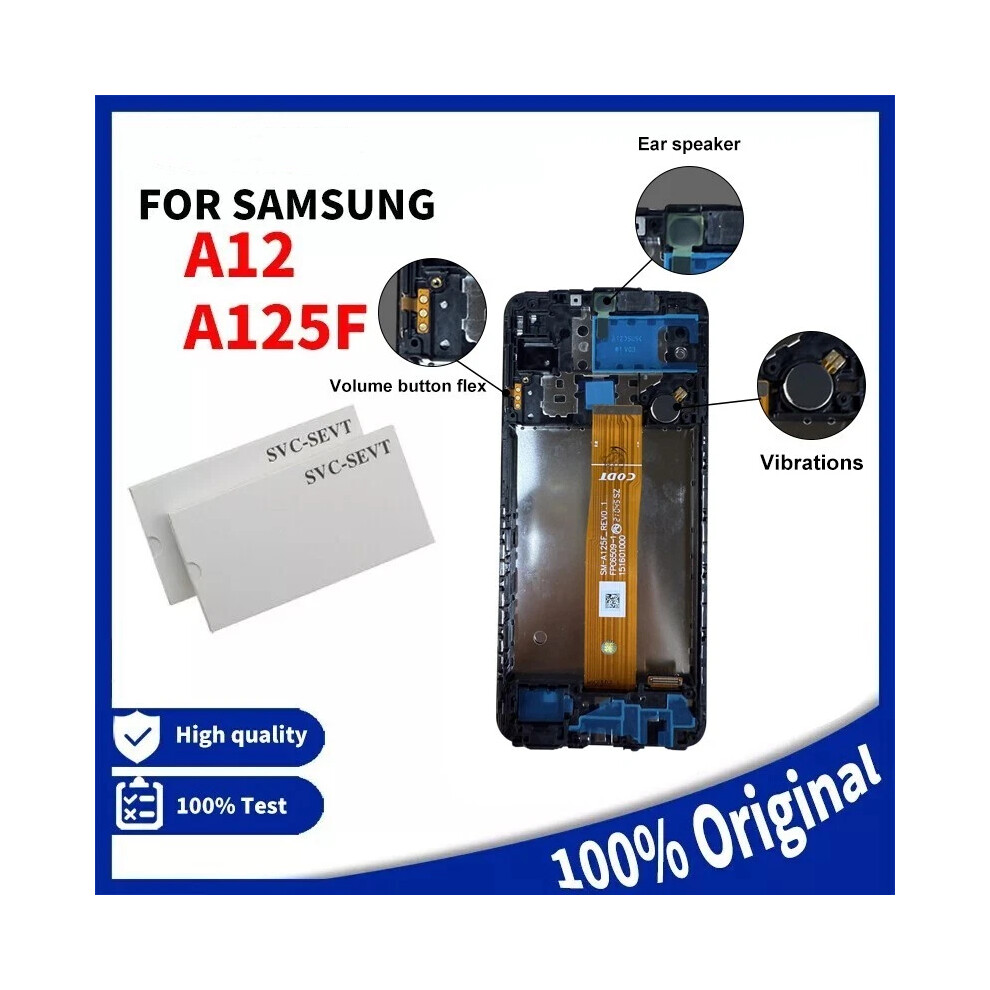 Original Lcd For Samsung A12 Sm-A125f Screen Replacement Service Pack 5060296621599