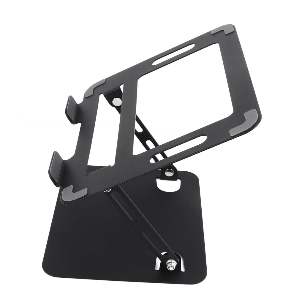 Foldable Laptop Stand Height Adjustable Carbon Steel Notebook Riser Holder Laptop Riser For Desk Black 3531314572794