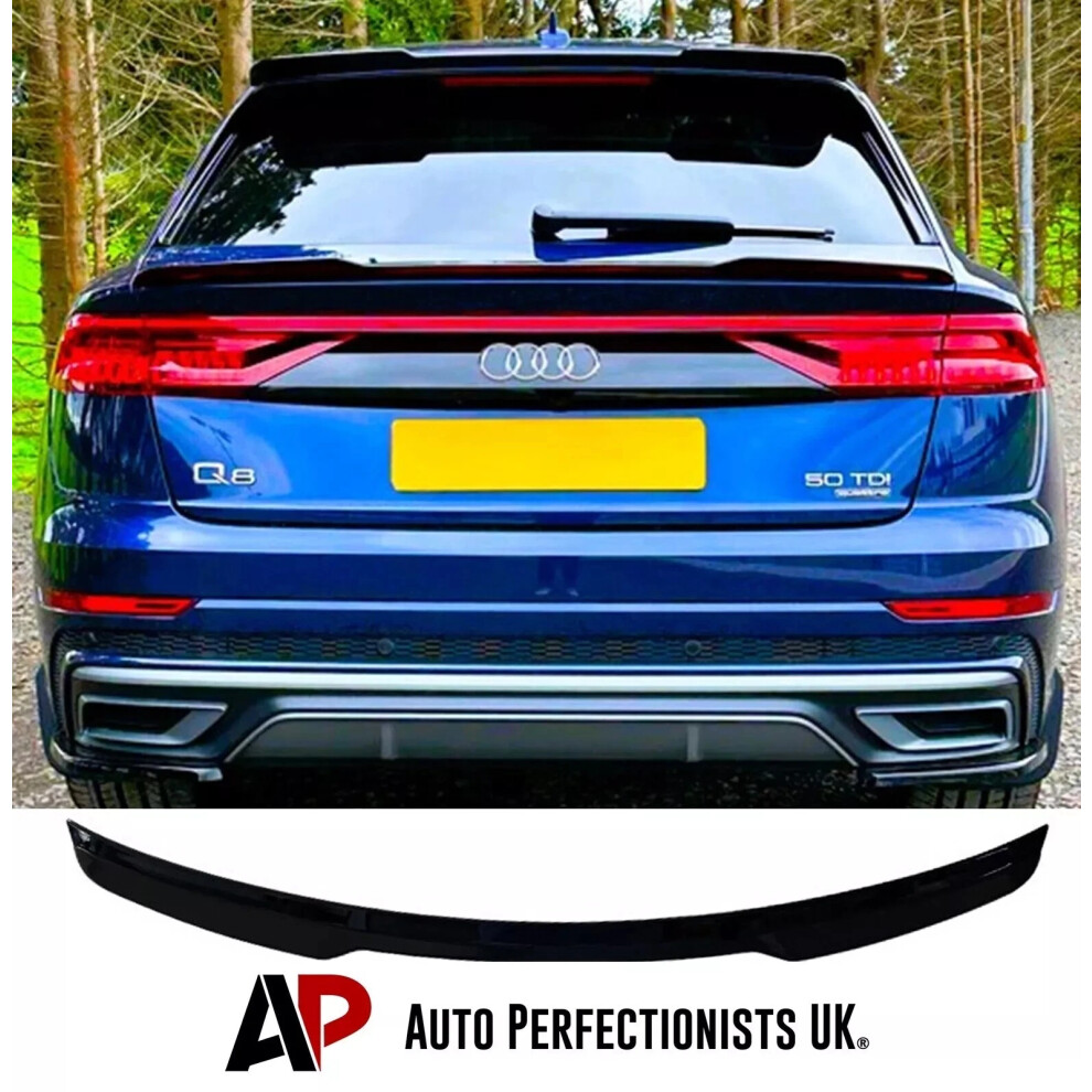 For Audi Q8 Sq8 Spoiler Rsq8 Rear Mid Lip Wing 4X4 Body Kit Suv 2018+ 5061072663581