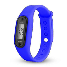 (deep blue) LCD Wrist Watch Pedometer Sports Step Distance Calorie Counter Bracelet