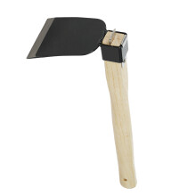 Hoe With Short Wooden Handle, Handheld Garden Dig Soil Tool, Great for Loosening or Weeding Soil