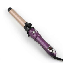 (EU Plug, Purple 32mm) Rotating Electric Curling Iron Automatic Hair Curler Big Waves Hairdressing