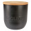 URBN-CHEF (Biscuit) Black Storage Airtight Container Jar Set with Bamboo Lid 1