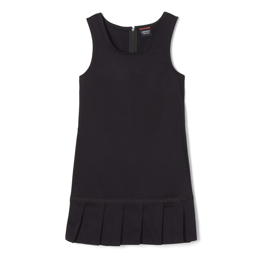 French Toast Girls' Little Pleated Ribbon Bow Jumper Black 6