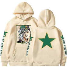 (S, BEIGE) Jojo's Pullover Hoodie Mens Long Sleeve Sweatshirt Hooded