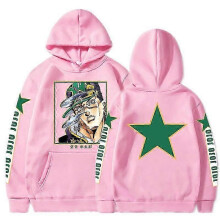(S, PINK) Jojo's Pullover Hoodie Mens Long Sleeve Sweatshirt Hooded