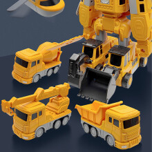 Transforming Robot Toy Transform Robot Assembled Vehicles Kids DIY Magnetic Assembling Building Car Model Toy Type A
