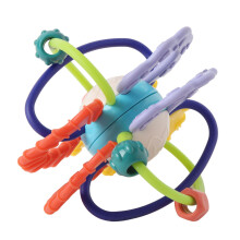 Teething Ball Toy Safe Soothe Promote Hand Eye Coordination Silicone Chewable Sensory Teething Ball Toy for Baby