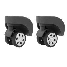1 Pair Luggage Universal Wheel Professional Quiet Wear Resistance Suitcase Wheels Replacement for Luggage Suitcase Black