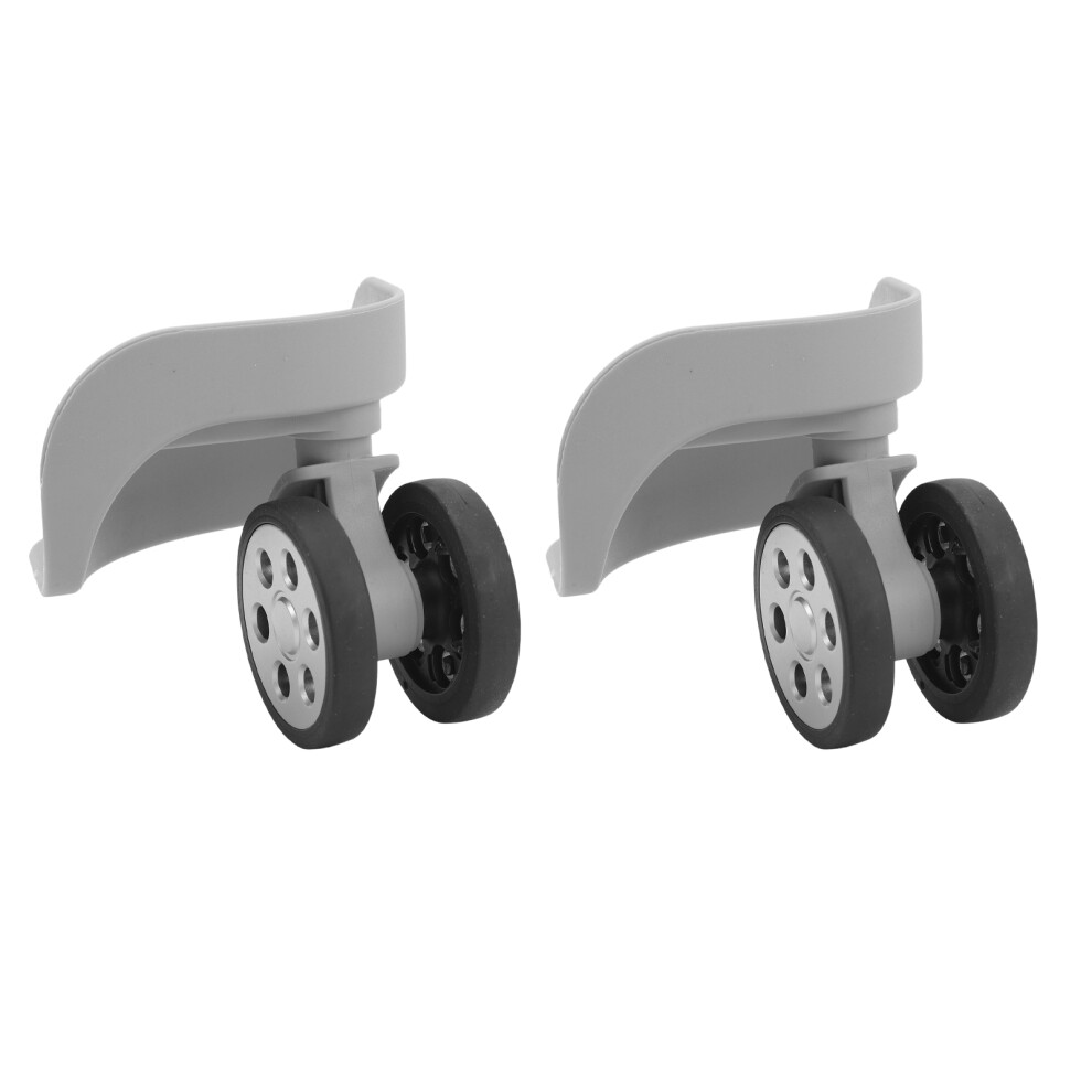 2Pcs Luggage Wheels 360 Degree Rotating Quiet Antiwear Abs Rubber Suitcase Caster With Screws For Replacement Repair Light Gray 4651314585439