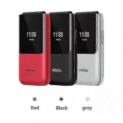 (Silver) 2720 Flip Phone Dual Screen Dual Sim Dual Standby Function Elderly Phone