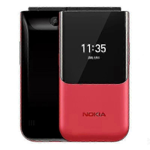 (Silver) 2720 Flip Phone Dual Screen Dual Sim Dual Standby Function Elderly Phone 1