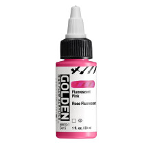 High Flow Acrylics από GOLDEN, Φθοριστό Ροζ, 1 fl. oz. Φιάλη, Επαγγελματική Ακρυλική Πάστα