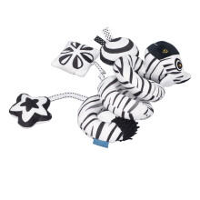 Baby Plush Animal Stroller Toys Black and White Spiral Activity Hanging Toys Crib Stroller Toys Zebra