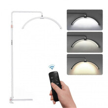 (EU Plug, white) Andoer HD-M5X 36W Floor LED Video Light Half-moon Shaped Fill Light 3000K-6000K Dimmable with - JA