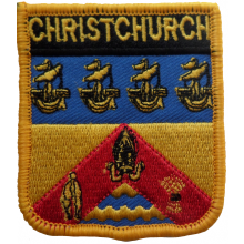 (Christchurch) New Zealand Regional Shield Embroidered Patch