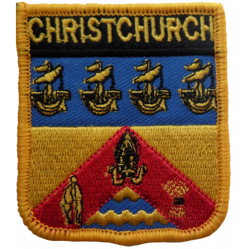 (Christchurch) New Zealand Regional Shield Embroidered Patch