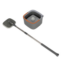 Rotating Mop Bucket Set Self Wringing Wet Dry Use Microfiber Spin Mop Cleaning Set with Replacement Mop Pads