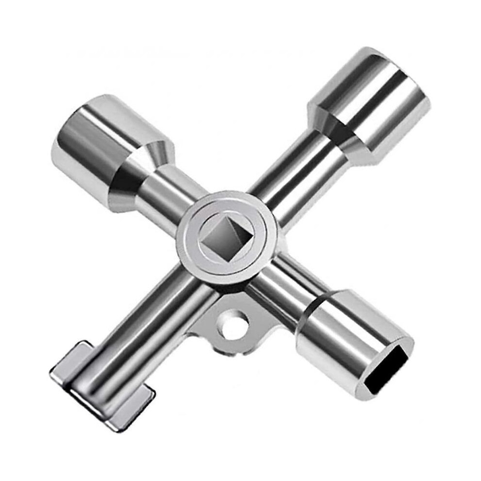 Gas Key Meter Key Utilities Key For Electric Cupboard Cabinet Opening Key Zinc Alloy(1Pc, Silver) - Ja-image