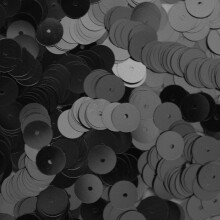 8mm Round Sequins Black Opaque Made in USA