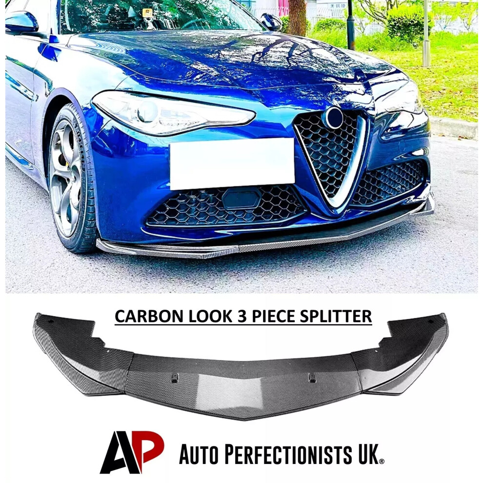 For Alfa Romeo Giulia 952 Front Splitter Spoiler Lip Body Kit 2015+ 5061072667435