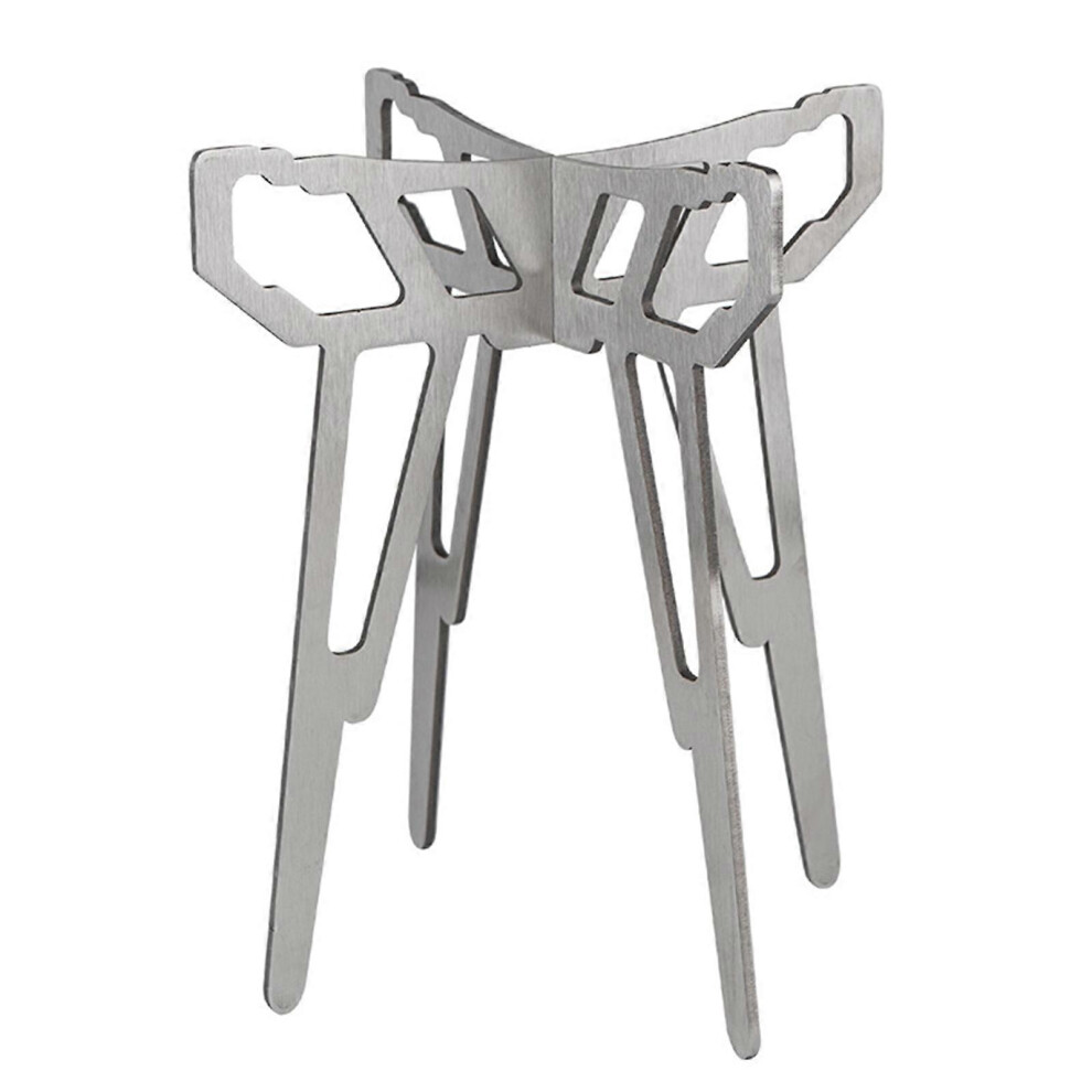 (As Show, One Size) Foldable Cooking Stand For Hiking And Barbecues Use Folding Bbq Pot Support Rack Easy Assembly Grill Pan Tripod 8052607463636
