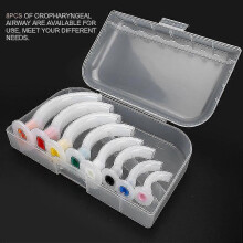 (As show, One size) 8pcs/box Mixed Airway Tube Gas Guide Tube For Orop Haryngeal Disposable Airway For Emergency First Aid