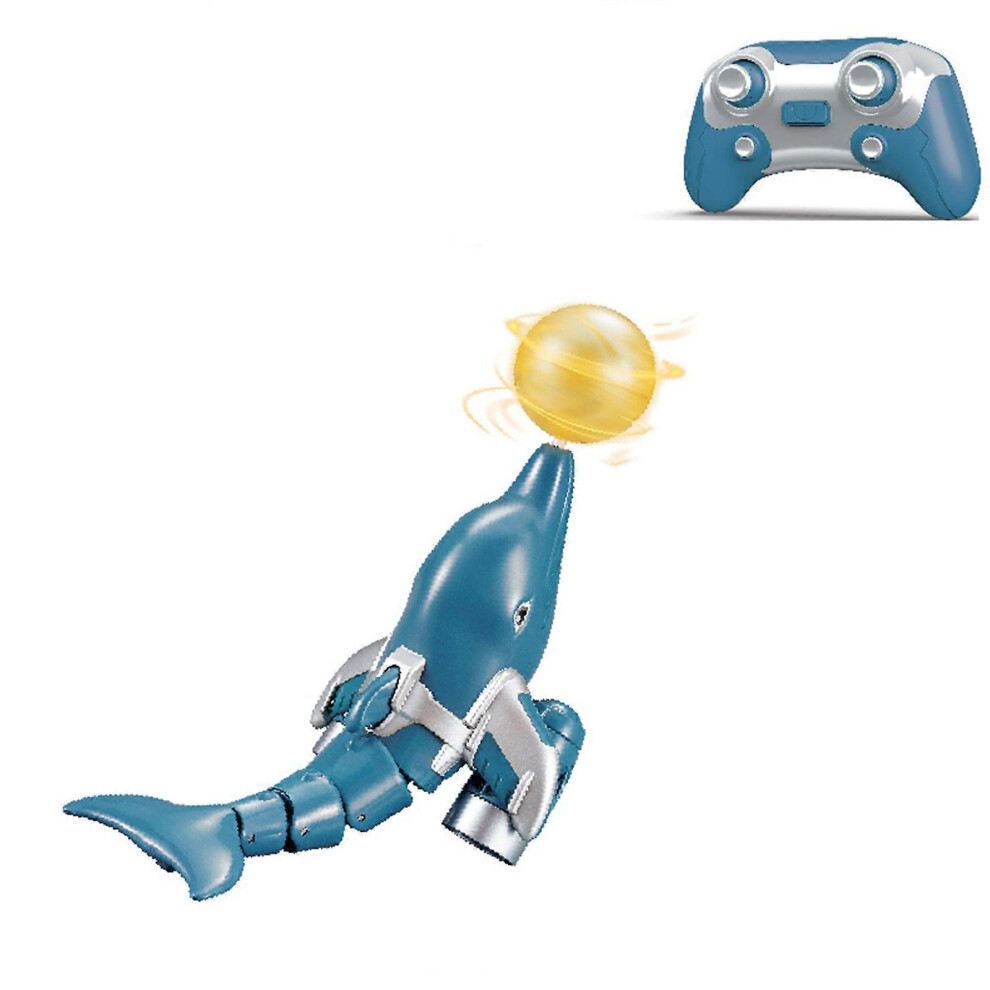 (As Show, One Size) Remote Control Dolphin Toy For Pool Lake With Rotate Sphere Waterproof Remote Control Animal Boat Summer Water Toy 8052607462738