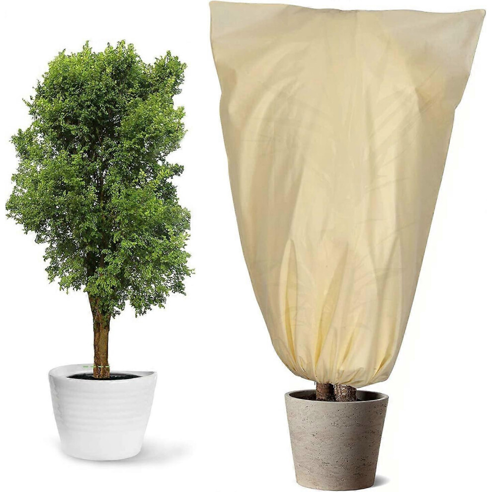 (As show, One size) Wintering for Plants, Plant Cover, Non-Woven Plant Protection Cover Frost Protection for Potted Plants and Rose Bushes (80 x 100CM