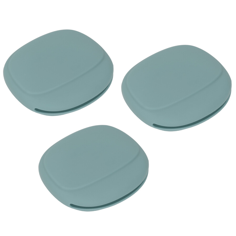 3Pcs Earbud Protective Carrying Case Portable Mini Silicone Storage Earbud Pouch For Home Green 3101314603837